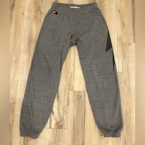 gray aviator nation bolt sweatpants